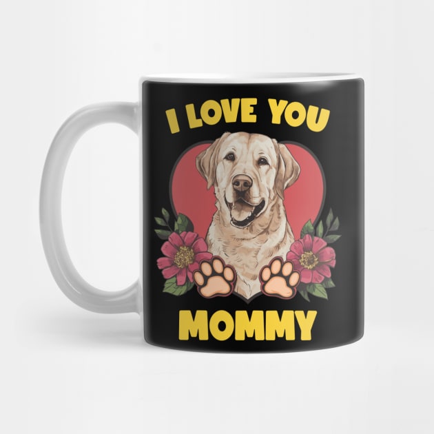 I Love You Mommy Funny Labrador Mom Mothers Day by ANAREL